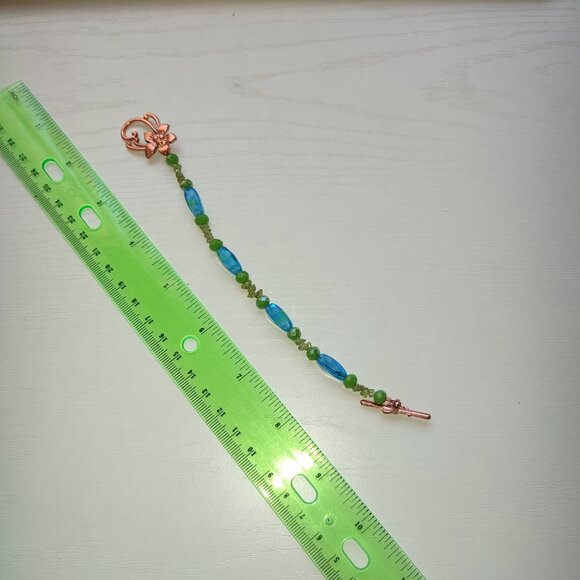 Ultra Chic Floral Accent Bracelet Vintage Beaded Summer Small-Medium size wrist - Picture 8 of 8